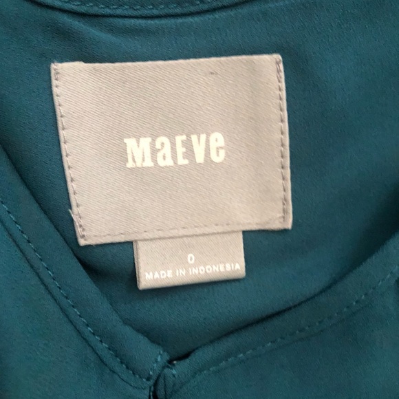 Maeve by Anthropologie Womens Tunic Tank Top Sheer Sleeveless Green Size 0 - Picture 3 of 3